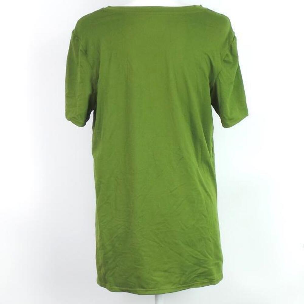 Cuddl Duds Flexwear V-Neck Tee with Side Tie Vibrant Olive - Regular - Picture 3 of 4